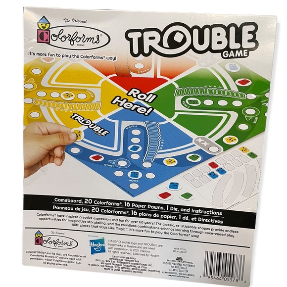 Colorforms by Hasbro TROUBLE! Miniature Board Game NWT - Picture 2 of 4